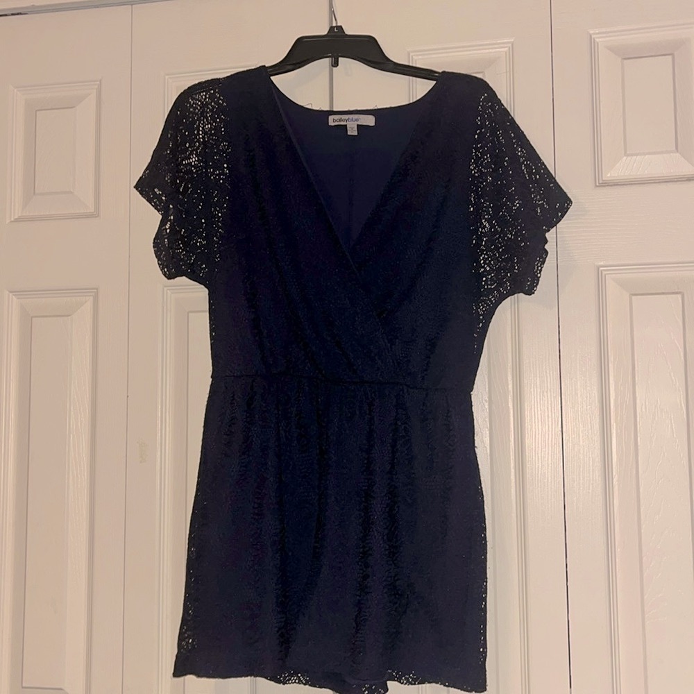BaileyBlue Lace Romper (Medium)